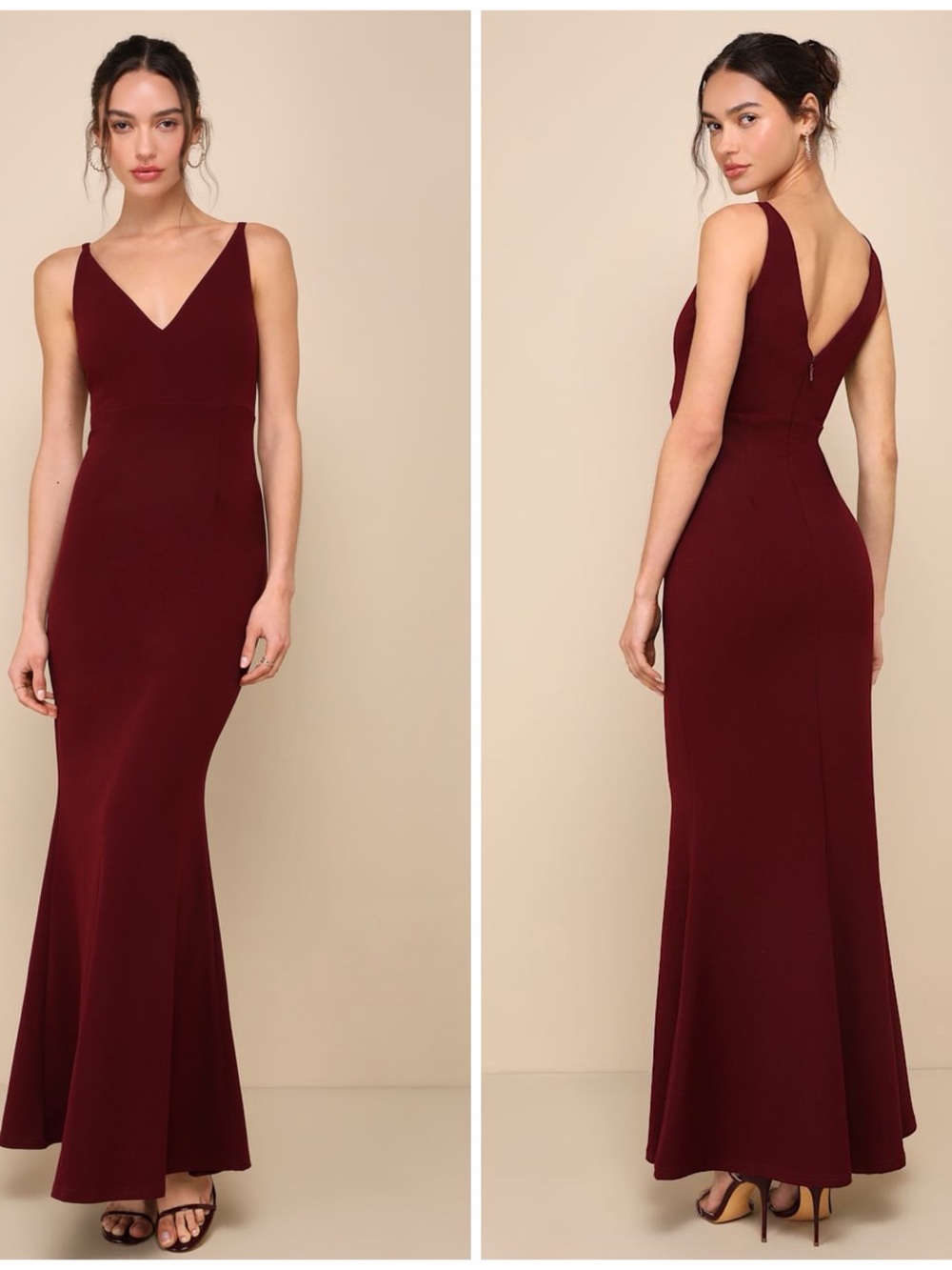 Lulu’s Melora Plum Purple maroon Sleeveless Maxi Dress Formal Sz M NWT